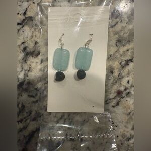 Elegant Silver and Blue Dangle Earrings